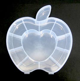 Kunststoff-Sortimentsbox Apfel mit 12 Fächern